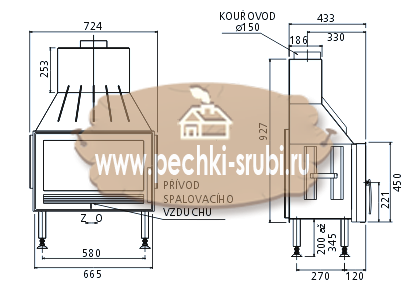 Каминная топка ABX "Oxford" Каминная топка ABX "Oxford"